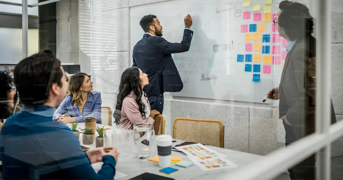 Team collaborating on web design and strategy